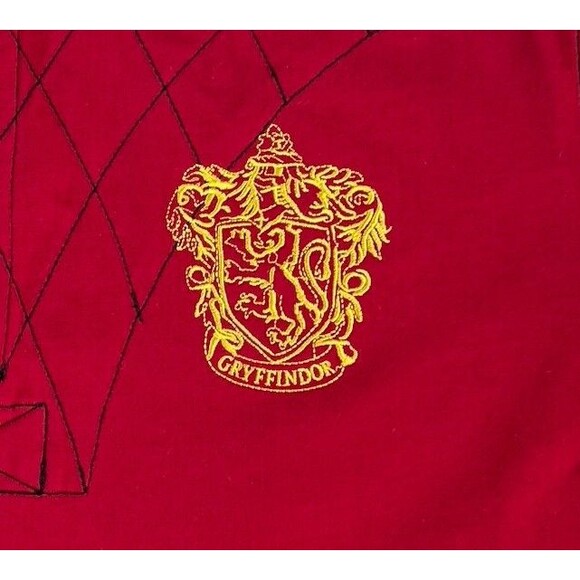 Wizarding World Harry Potter Sz L Universal Gryffindor Quidditch Rugby Polo - Picture 3 of 7